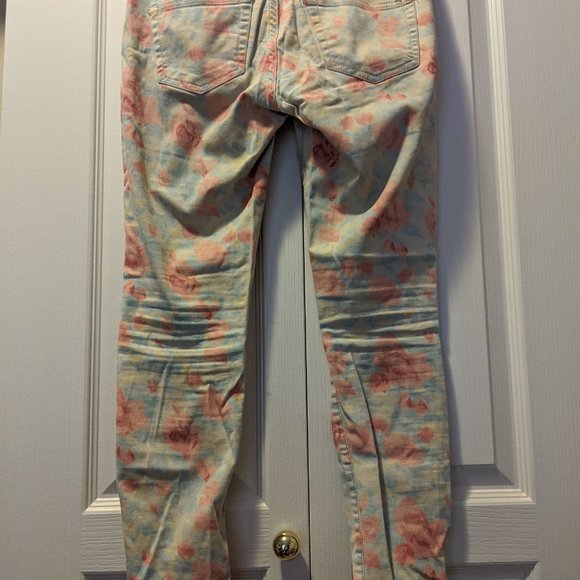 MNG by Mango Floral Jeans sz 4 - Picture 2 of 3